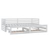 vidaXL Lit coulissant sans matelas 2x(90x200) cm blanc