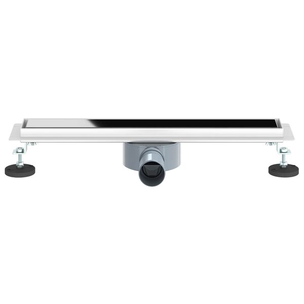 vidaXL Drain de douche avec couvercle en verre et siphon &agrave; 360&deg; 50 cm