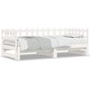 vidaXL Lit coulissant sans matelas blanc 2x(90x190) cm bois massif