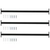 vidaXL Barre de s&eacute;curit&eacute; de fen&ecirc;tre r&eacute;glable 3 pc 710 -1200 mm Acier