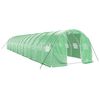 vidaXL Serre avec cadre en acier vert 42 m&sup2; 14x3x2 m