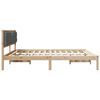 vidaXL Cadre de lit Gris fonc&eacute; 200 x 200 cm Pin massif