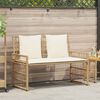 vidaXL Banc ext&eacute;rieur Uni Naturel et Cr&egrave;me 116 x 55 x 82 cm