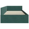 vidaXL Cadre de lit d'angle avec t&ecirc;te de lit Vert fonc&eacute; 90 cm x 190 cm