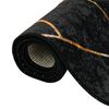 vidaXL Tapis lavable noir et dor&eacute; 80x300 cm
