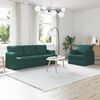 vidaXL Canap&eacute; 2 pcs Vert fonc&eacute; 144 x 80 x 85 cm tissu