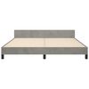 vidaXL Cadre de lit sans matelas gris clair 180x200 cm velours
