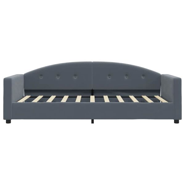 vidaXL Lit de repos gris fonc&eacute; 90x190 cm velours