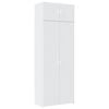 vidaXL Armoire de rangement blanc 80x42,5x225 cm bois d'ing&eacute;nierie