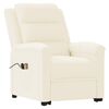 vidaXL Fauteuil de massage Cr&egrave;me Similicuir