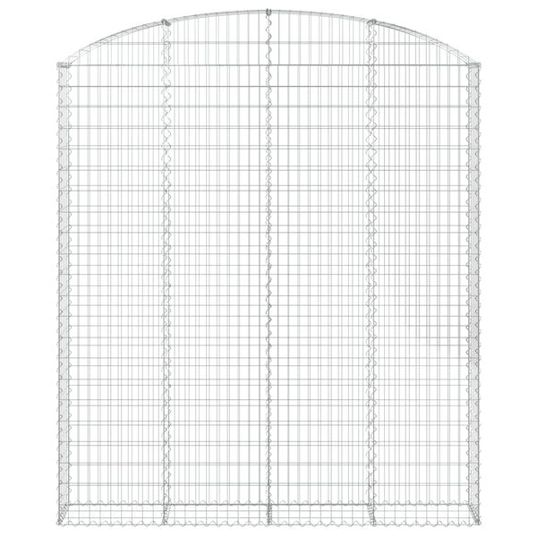 vidaXL Panier de gabions arqu&eacute; 200x30x220/240 cm Fer galvanis&eacute;