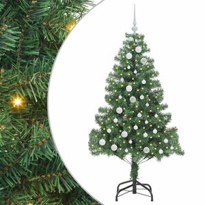 vidaXL Sapin de Noël avec 150 LED avec support Vert 150 cm PVC