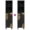 vidaXL Armoire de salle de bain avec tiroir Noir 38 x 33 x 160 cm