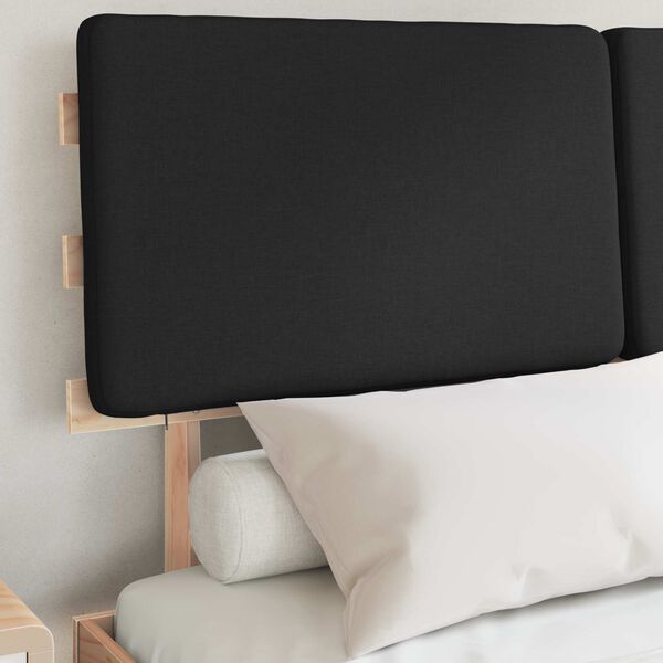 vidaXL Cadre de lit avec t&ecirc;te de lit rembourr&eacute;e Noir 140 x 200 cm