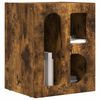 vidaXL Table de chevet Ch&ecirc;ne fum&eacute; 40 x 35 x 50 cm Bois d'ing&eacute;nierie