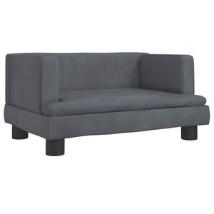 vidaXL Lit pour chien gris fonc&eacute; 60x40x30 cm velours