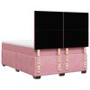 vidaXL Sommier &agrave; lattes de lit avec matelas Rose 140x190 cm Velours