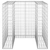 vidaXL Mur en gabion pour poubelle Acier galvanisé 110x100x110 cm