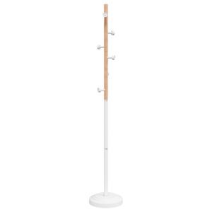 vidaXL Porte-manteau blanc 177 cm fer enduit de poudre