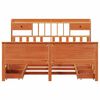 vidaXL Lit biblioth&egrave;que sans matelas cire marron 100x200 cm pin massif