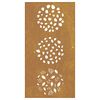 vidaXL Décoration murale jardin 105x55 cm acier corten design feuille