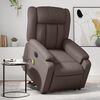 vidaXL Fauteuil inclinable de massage &eacute;lectrique marron similicuir