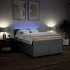 vidaXL Sommier &agrave; lattes de lit avec matelas Gris clair 140x190cm Tissu