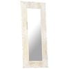 vidaXL Miroir Blanc 110x50 cm Bois de manguier massif
