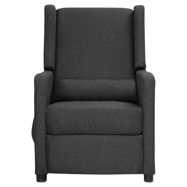 vidaXL Fauteuil de massage Gris fonc&eacute; Tissu