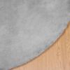 vidaXL Tapis en Fourrure Synth&eacute;tique de Lapin Olite Gris &Oslash; 100 cm