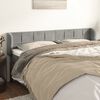 vidaXL T&ecirc;te de lit avec oreilles Gris clair 163x23x78/88 cm Velours