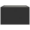 vidaXL Table basse avec LED infini noir 50x50x30 cm