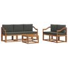 vidaXL Ensemble de canap&eacute;s d'ext&eacute;rieur 6 pc Naturel et Anthracite