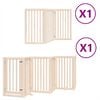 vidaXL Barri&egrave;re pour chiens avec porte pliable 9panneaux bois peuplier
