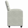 vidaXL Chaises de Salle &agrave; Manger avec Roues 2 pcs Gris clair Velours