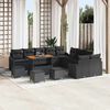 vidaXL Ensemble de canap&eacute; de jardin 13 pcs Noir Poly rotin