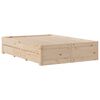 vidaXL Cadre de lit sans matelas avec tiroirs 150x200 cm bois de pin
