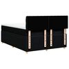 vidaXL Sommier &agrave; lattes de lit avec matelas Noir 140x190 cm Tissu