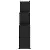 vidaXL Cubes de rangement 9 pcs Noir PP