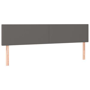 vidaXL T&ecirc;tes de lit Gris 200x5x78/88 cm Similicuir