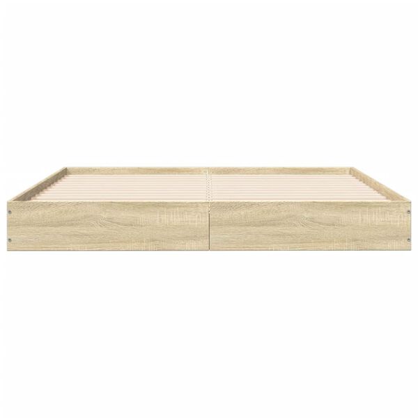 vidaXL Cadre de lit sans matelas ch&ecirc;ne sonoma 140x200 cm