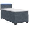 vidaXL Lit de box spring avec matelas et LED Gris fonc&eacute; 80 x 200 cm