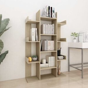 vidaXL Biblioth&egrave;que Ch&ecirc;ne Sonoma 86x25,5x140 cm Bois d&rsquo;ing&eacute;nierie