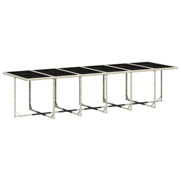 vidaXL Ensemble &agrave; manger de jardin et coussins 13 pcs gris clair rotin