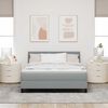 vidaXL Lit &agrave; ressorts avec matelas Gris clair 140 x 190 cm tissu
