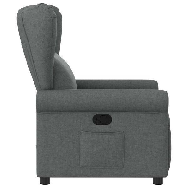 vidaXL Fauteuil inclinable Gris fonc&eacute; Tissu