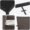 vidaXL Ensemble de salle &agrave; manger pour jardin 3 pcs Marron et Noir