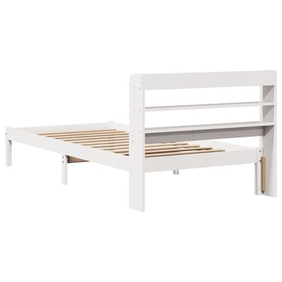 vidaXL Cadre de lit sans matelas blanc 90x200 cm bois de pin massif