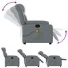 vidaXL Fauteuil de massage inclinable électrique gris similicuir
