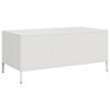 vidaXL Table basse blanc 101,5x50x43,5 cm acier lamin&eacute; &agrave; froid